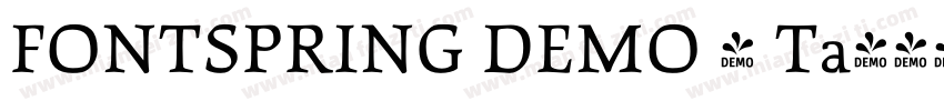 FONTSPRING DEMO - Ta字体转换